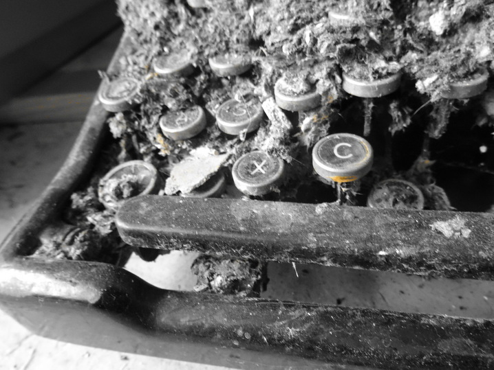 melted typewriter