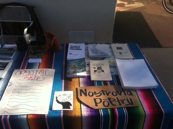 nostrovia poetry vendor table